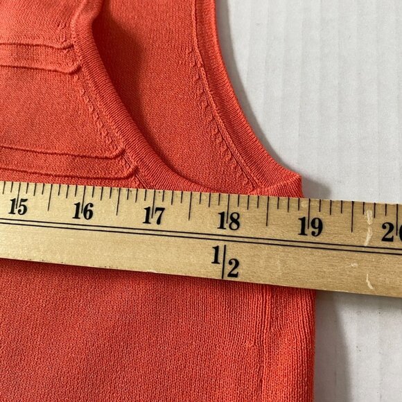 Cable & Gauge Woman Coral Tank Top 1X Office Core Career Capsule Laganlook - Picture 6 of 8